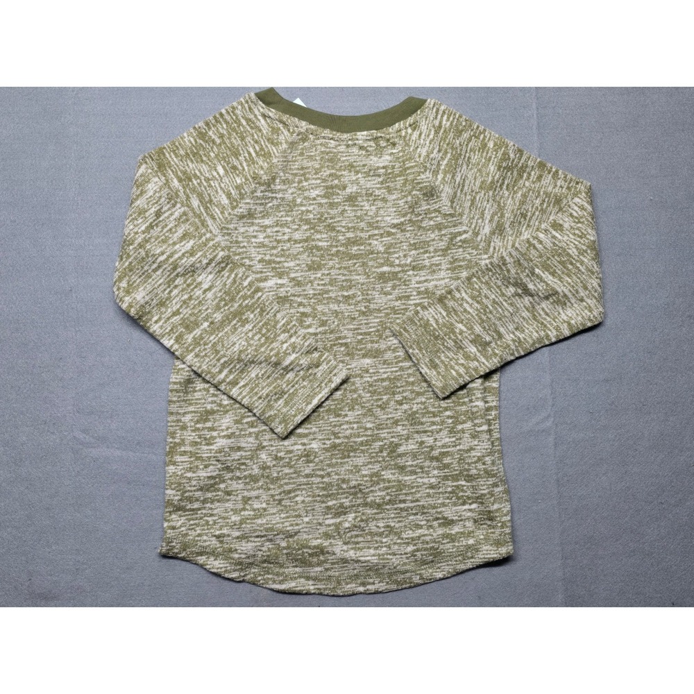 Cat & Jack Kids 4T Long Sleeve Raglan Tee Olive Green Space Dye Marl Shirt NEW - Picture 3 of 3